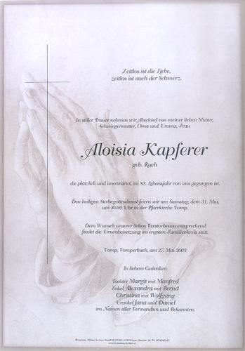 Parte von Aloisia Kapferer