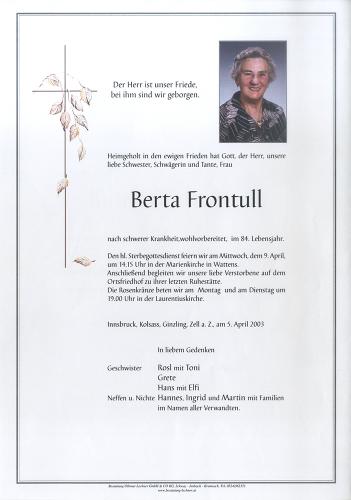 Parte von Berta Frontull