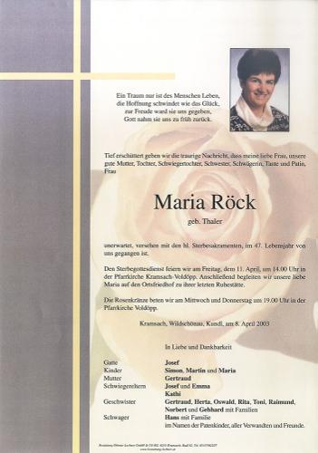 Parte von Maria Röck