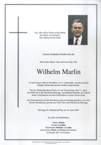 Parte von Wilhelm Marlin