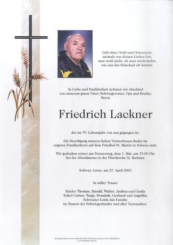 Parte von Friedrich Lackner
