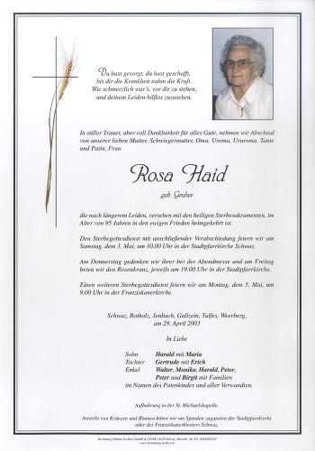 Parte von Rosa Haid