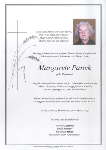 Parte von Margarete Panek