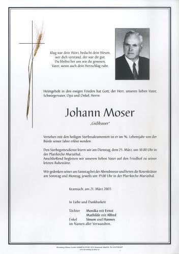Parte von Johann Moser