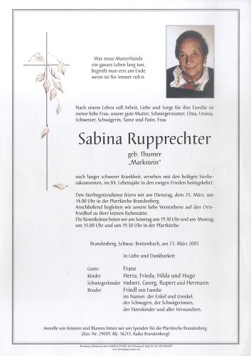 Parte von Sabina Rupprechter