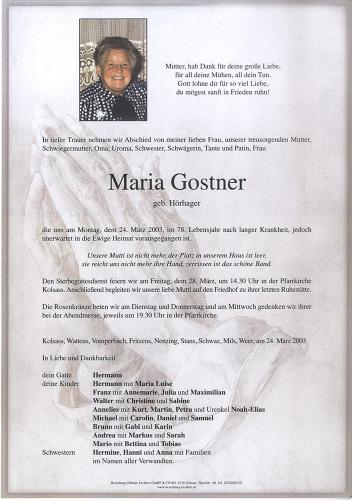 Parte von Maria Gostner