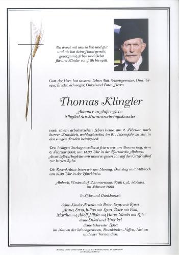 Parte von 'Thomas Klingler