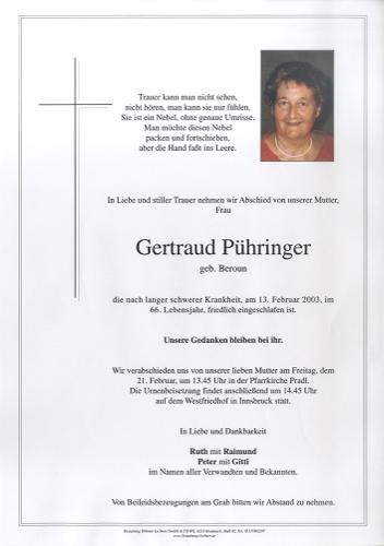 Parte von Gertraud Pühringer
