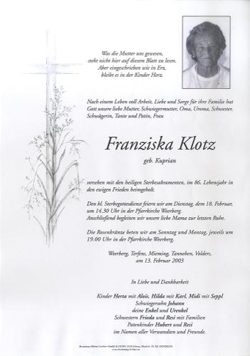 Parte von Franziska Klotz