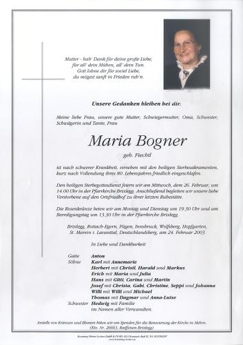 Parte von Maria Bogner