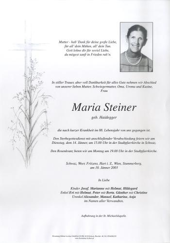 Parte von Maria Steiner