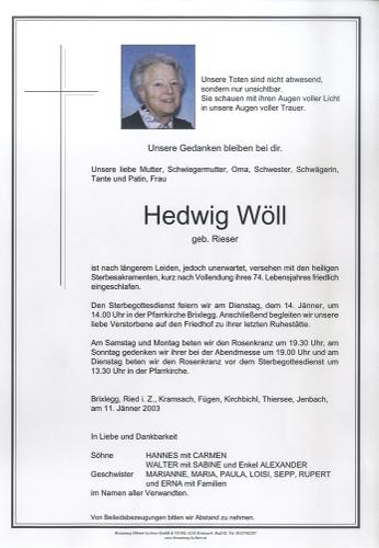 Parte von Hedwig Wöll