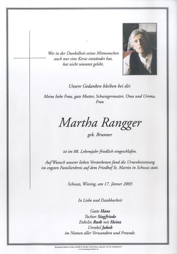 Parte von Martha Rangger