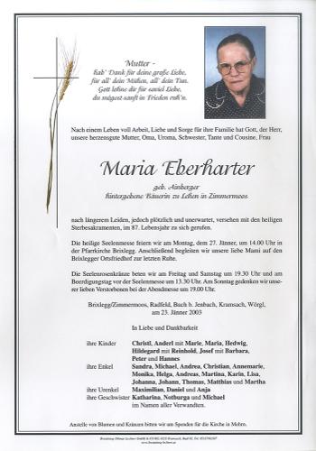 Parte von Maria Eberharter