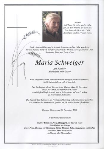 Parte von Maria Schweiger