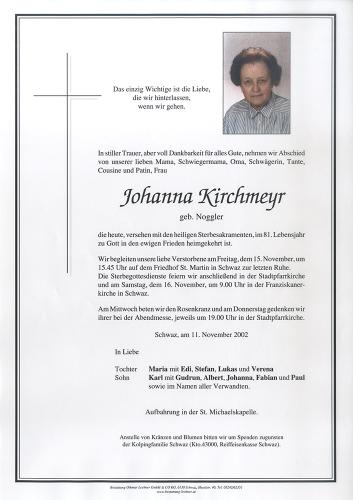 Parte von Johanna Kirchmeyr