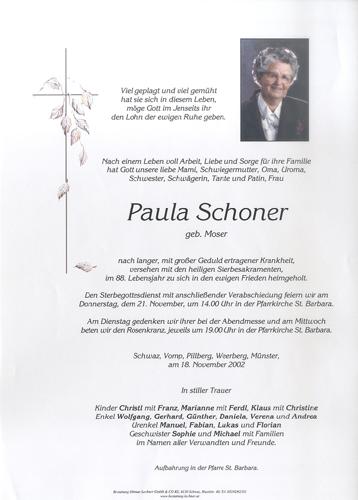 Parte von Paula Schoner