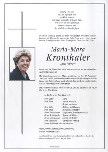 Parte von Maria Kronthaler