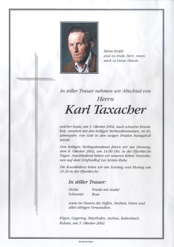 Parte von Karl Taxacher