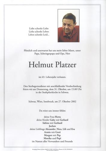 Parte von Helmuth Platzer