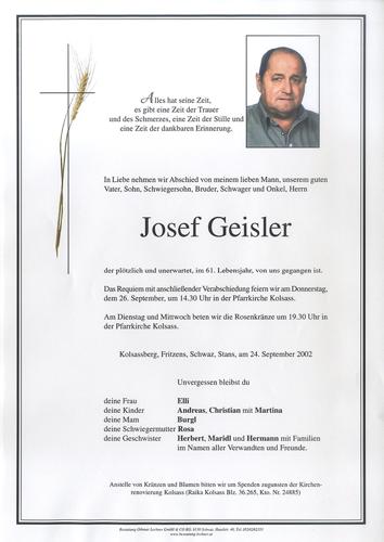 Parte von Josef Geisler