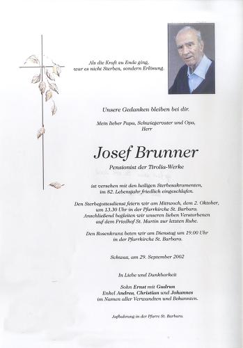 Parte von Josef Brunner
