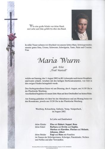 Parte von Maria Wurm