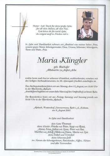Parte von Maria Klingler