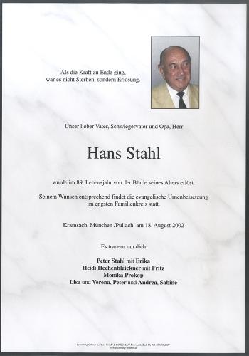 Parte von Hans Stahl