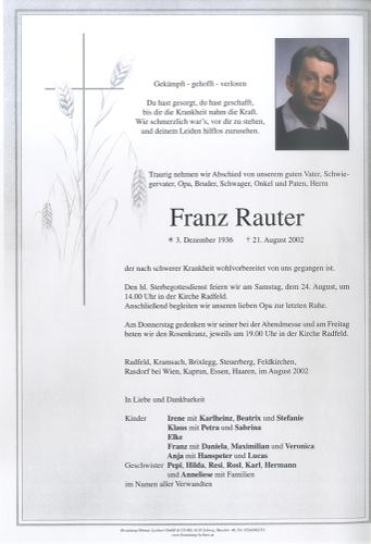 Parte von Franz Rauter