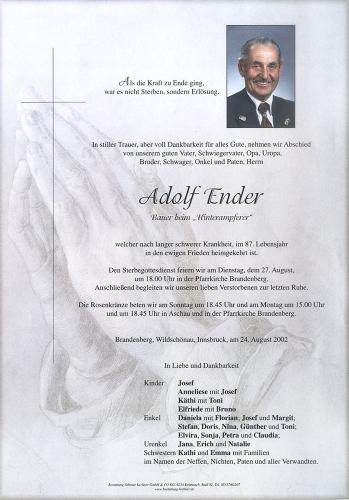 Parte von Adolf Ender