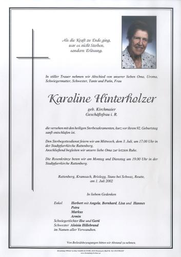 Parte von Karoline Hinterholzer