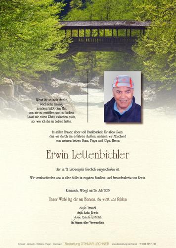 Parte von Erwin Lettenbichler