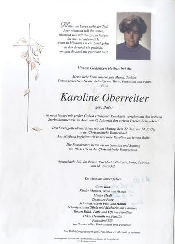 Parte von Karoline Oberreiter