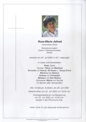 Parte von Rosemarie Stöckl