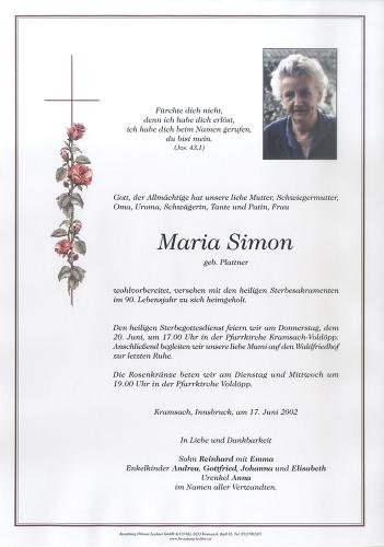 Parte von Maria Simon