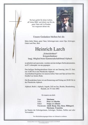 Parte von Heinrich Larch
