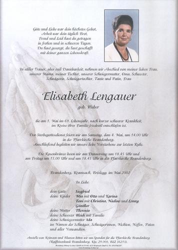 Parte von Elisabeth Lengauer