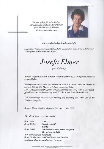 Parte von Josefa Ebner
