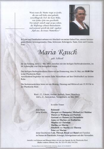 Parte von Maria Rauch
