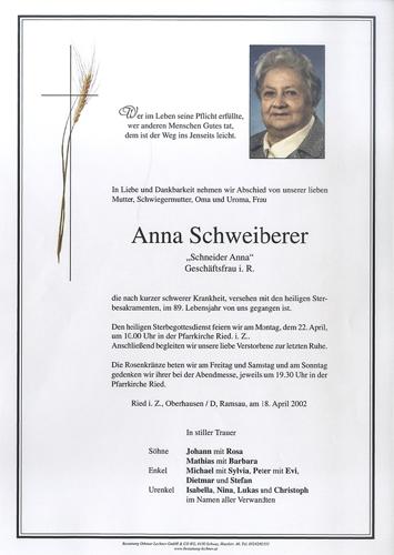 Parte von Anna Schweiberer