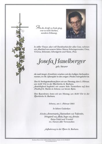 Parte von Josefa Haselberger