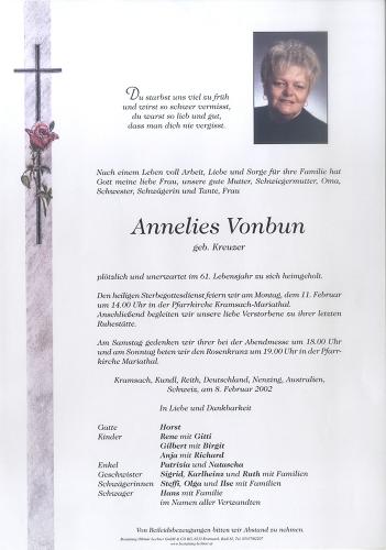 Parte von Annelise Vonbun