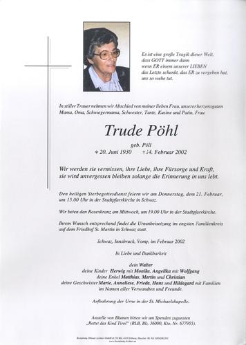 Parte von Trude Pöhl