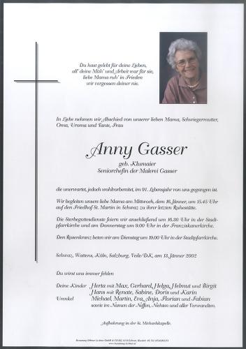 Parte von Anny Gasser