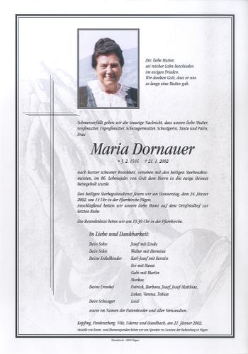 Parte von Maria Dornauer