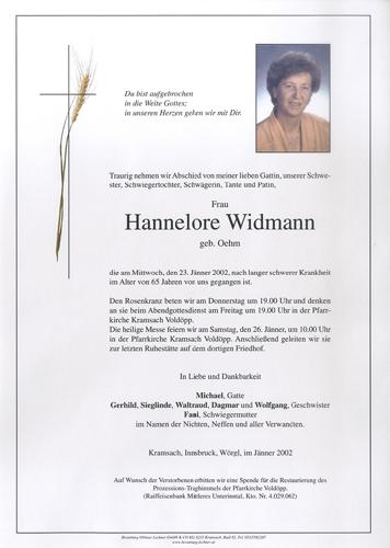 Parte von Hannelore Widmann