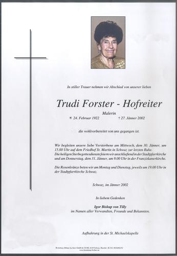 Parte von Gertrude Forster-Hofreiter