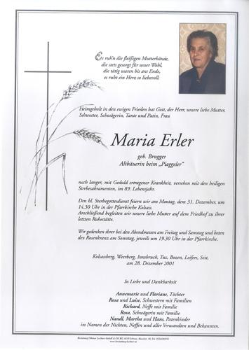 Parte von Maria Erler