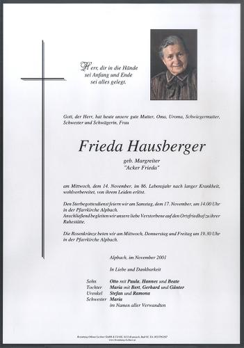 Parte von Frieda Hausberger